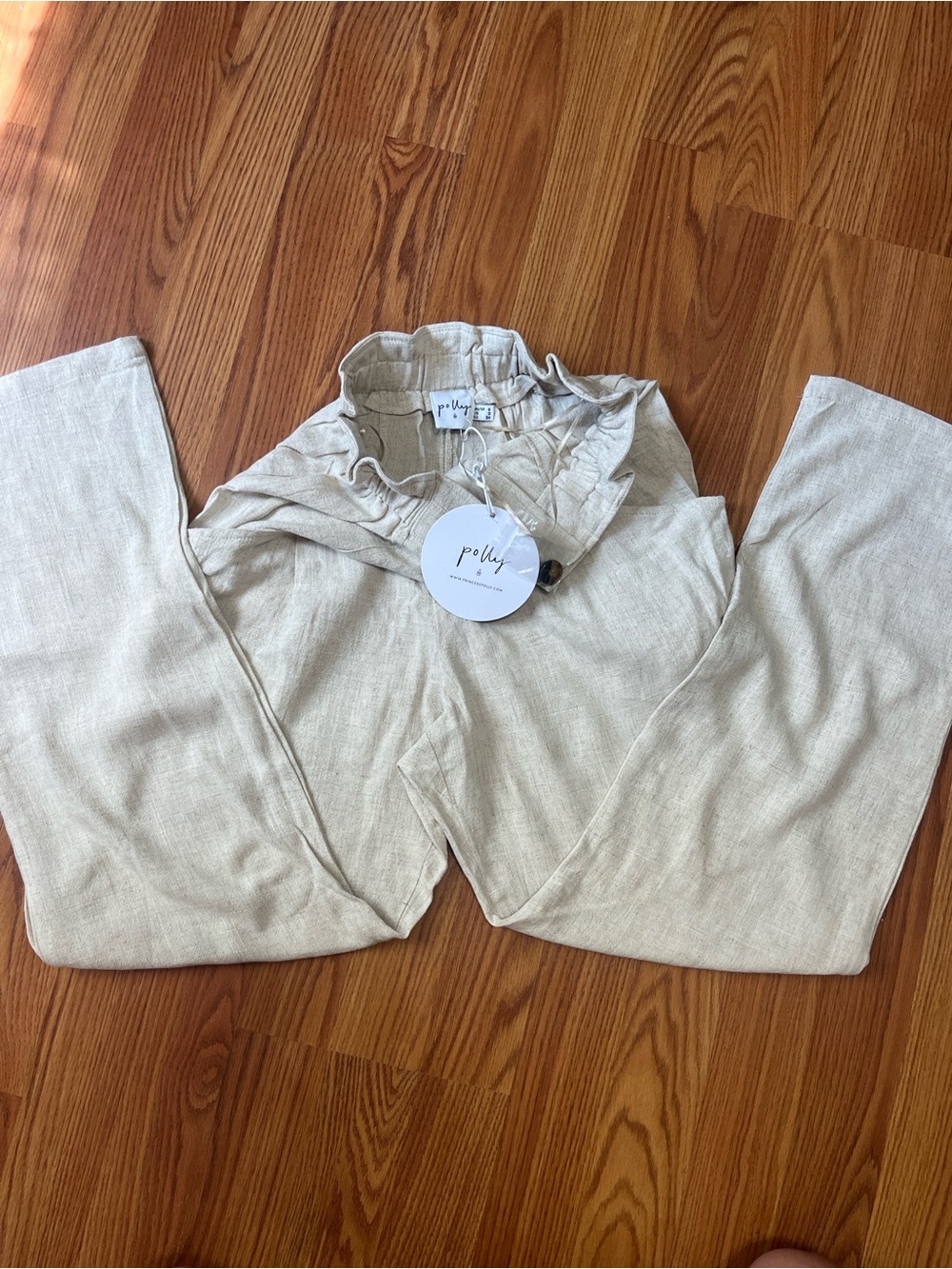 NWT Princess Polly The Rex Pants US 2 Linen Blend High Waisted